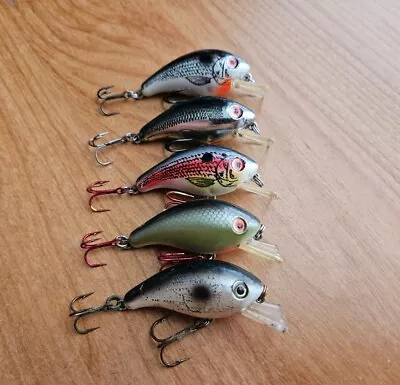 (5) Vintage Mann's 4- Minus Crankbaits Lot Of 5 USED Fishing Lures - See Photos • $19.99