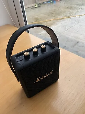 MARSHALL STOCKWELL II (2) Black & Brass Bluetooth Speaker Mint Condition • £139