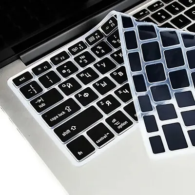 1Pc EU US Russian Language Keyboard Skin For Air/Pro Russian Keyboard Cover I • $5.49