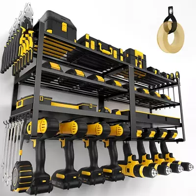 Power Tool Organizer 4 Layers Metal Power Tool Storage Rack W/Screwdriver Holder • $59.49