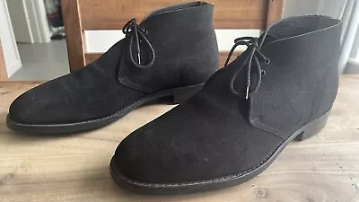 Church’s “Sahara” Mens Black Suede Leather Chukka Boots UK9 G Dainite Soles Eng • £249.99