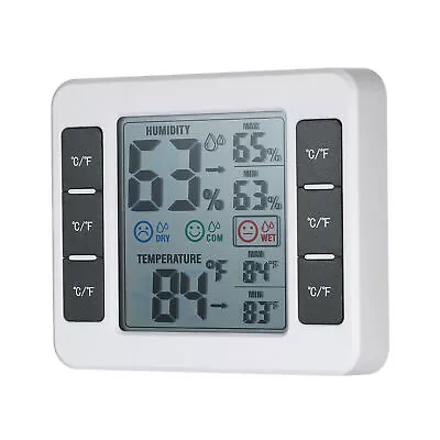 LCD Digital Indoor  Hygrometer Humidity Meter Weather Station T9U5 • £9.81