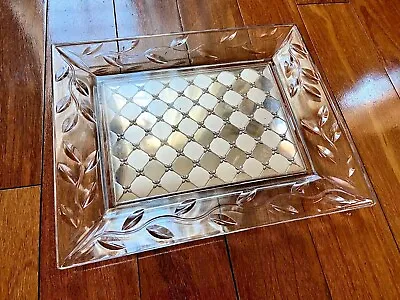 Made In Israel Tray Glass & 925 Sterling Silver Kesufim 10 1/2” X 8 1/2” • $25