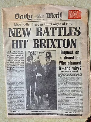 BRIXTON RIOTS Original 1981 Daily Mail Newspaper • £3.99