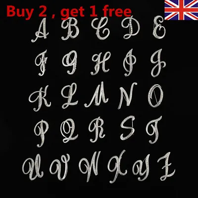 £4.19 • Buy 26 English Letters Crystal Letter Brooch Initial Lapel Pin Rhinestone Clip UK