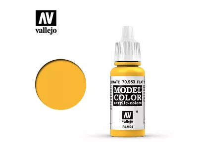 Vallejo Model Color Paint - Flat Yellow 17ml - 70.953 • £2.95