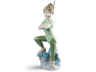 Nao By Lladro Disney Peter Pan Brand New In Box #1835 Disney Green Coat Save$ Fs • £215.16