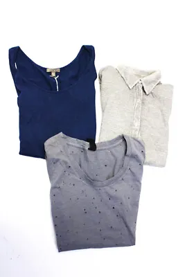 Majestic Paris Bobi Lilla P Womens Cotton Distress Tops Gray Size XS M 1 Lot 3 • $42.69