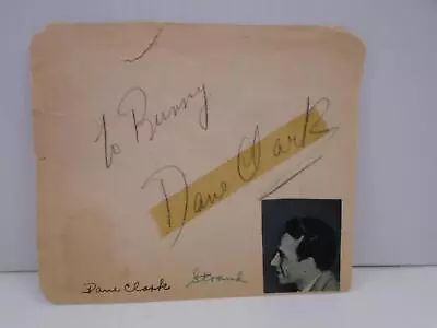 Dane Clark Vintage Movie Actor Orig Signed Auto Autograph Book Page Free Ship Lb • $19.99