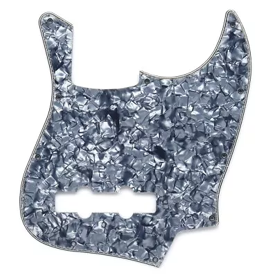 4Ply PVC 4 Strings Jazz Bass Pickguard 10 Hole J Bazz Scratch Plate Gray Pearl • $15.99