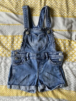 £1.50 • Buy Girls Denim Short Dungarees, Age 4-5
