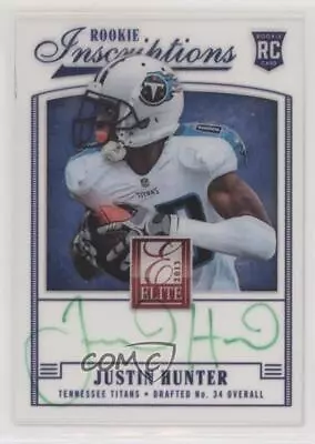 2013 Panini Elite Inscriptions Green Ink Justin Hunter #14 Rookie Auto RC • $5.72