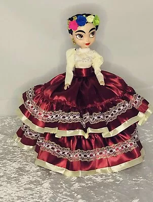 Frida Kahlo Doll Muñeca De Frida Kahlo Artesanal13 H Mexican Doll • $21