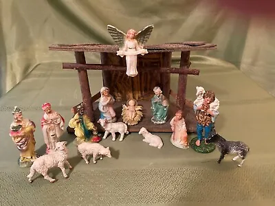 17 Piece Vintage 1960’s Christmas Nativity Manger Set– Made In Italy • $34.99