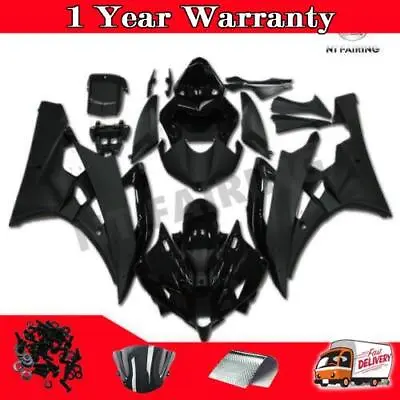 MSB Injection Mold Raven Plastic Black Fairing Fit For Yamaha 06-07 YZF R6 R048 • $399.99