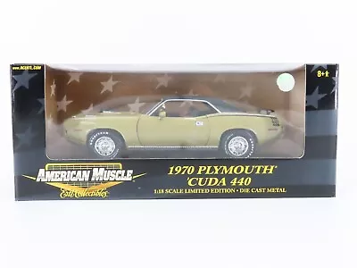 1:18 Scale RC Ertl American Muscle #36671 Die-Cast 1970 Plymouth 'Cuda 440- Gold • $69.95