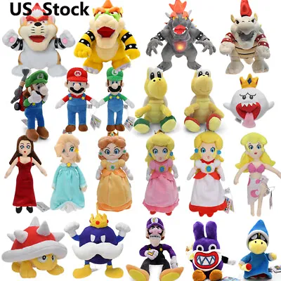 Anime Super Mario Bros Stuffed Plush Doll Toys Kids Birthday Xmas Gifts US Stock • $9.89