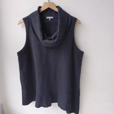 Habitat Cowl Neck Sleeveless Top Black Women's Size XL • $20