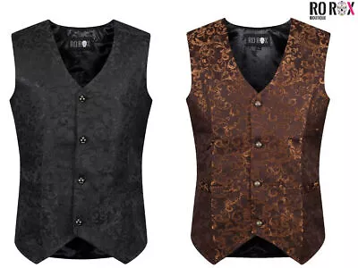 Vintage Men's Tailored Victorian Vest - Formal Gothic Steampunk Gents Waistcoat • $23.49