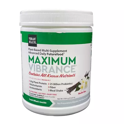 Vibrant Health Maximum Vibrance Vanilla Bean 15 Servings • $72.60