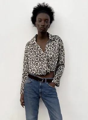 Brand New With Tags  Zara Leopard Print Shirt-  Size  S • £19.99