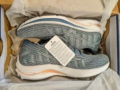 MIZUNO WOMEN’S WAVE RIDER 25 WAVEKNIT RUNNING SHOE QUARRY GRAY Mutiple Sizes   • $125