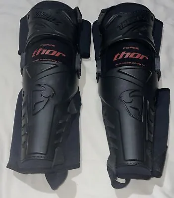 Thor Force Knee Shin Guards Hinged Braces Mx Motocross Off Road Dual Sport Atv • $32.99