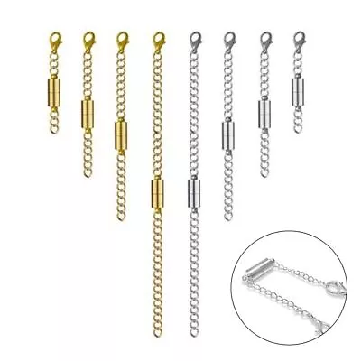 Extenders Magnetic Necklace Clasps For Necklace Bracelet With Extender Chains • £3.71