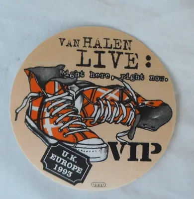 Van Halen Backstage Pass Europe 1993  Tour V.I.P. Eddie Vanhalen Shoes Rare  • $24.95