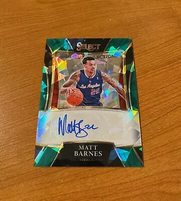 MATT BARNES 2021-22 Select Signature Selections Green Ice Prizm Auto #SSMBN • $19.99