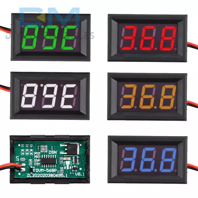 Mini DC 5V-120V Voltage Volt Meter Voltmeter LED Panel 3-Digital Display 2 Wire • $2.65