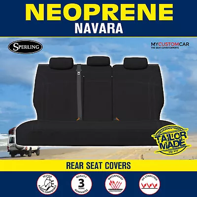 Nissan Navara D40 STX STX550 Dual Cab 2007-2015 Custom Neoprene Rear Seat Cover • $169