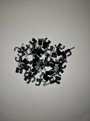 Round Cable Clips Black And White  4mm/ 5mm/ 6mm/ 7mm/ 8mm/ 10mm/12mm/16mm • £2.48