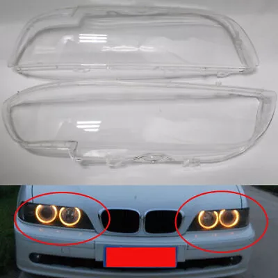 Headlight Lenses Lens Cover Plastic PAIR Fits For 2001-2003 BMW 5-Series E39 New • $65.10