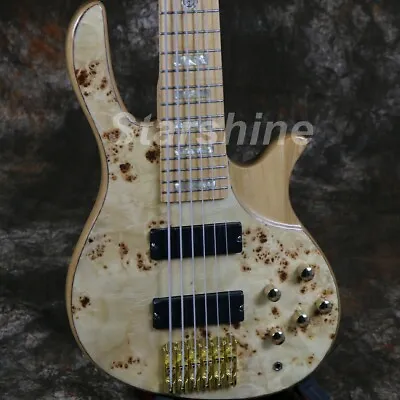 6 String Electric Bass Guitar ASH Body Maple Fingerboard Gold Hardware YL-BS10 • $501.98