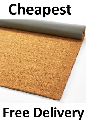 Cut To Size - COIR Welcome Lobby Reception Entrance Door Mat Matting Cheap • £10.88