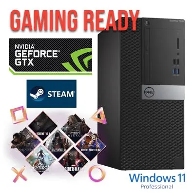 GAMING Dell I7 Desktop Computer PC NVIDIA GTX745 Up To 32GB RAM 2TB SSD W11P BT5 • $99.99