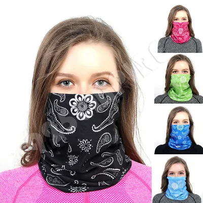 Women Face Mask Cover Tube Bandana Headband Scarf Paisley Neck Gaiter  • $6.98