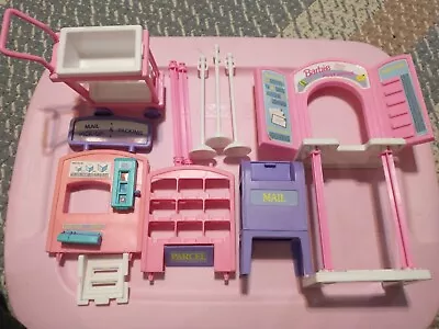 Vintage 1994 Barbie So Much To Do Post Office Play Set LOT • $15.99