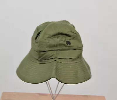 Vtg 1950 NOS British Army Green Cotton Boonie Hat 6 1/8 50s Daisy Mae • $14.99