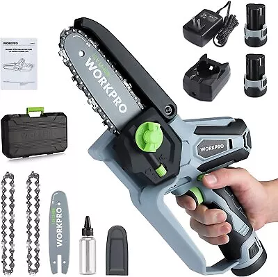 WORKPRO Mini Chainsaw 6.3  Cordless Electric Compact Wood Chainsaw W/Bar Chain • $84.99