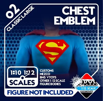 02 Classic Large Superman Emblem 1:12 Mezco Custom For VToys Zero BMS IDOL HANDS • $15