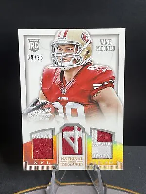 Vance McDonald 2013 National Treasures Rookie Triple Patch  /25 🔥🚨 • $19