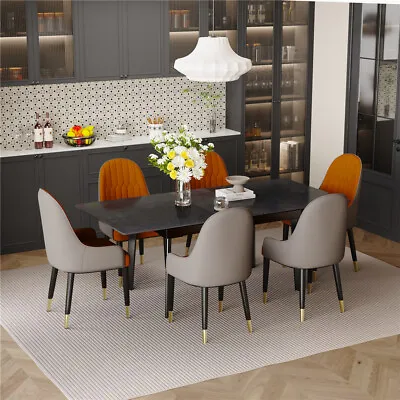 $725.92 • Buy Space-Saving Expandable Dining Table Oversize Slate Kitchen Lunch Table 4-8 Seat