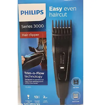 Philips Series 3000 Hair Beard Shaver Clipper 13 Length Combs Corded Trim N Flow • $38.67