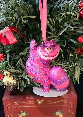 $19.95 • Buy Disney Alice In Wonderland Cheshire Cat Glitter Custom Christmas Ornament New