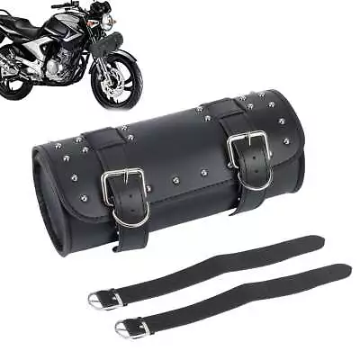 Motorcycle Tool Bag Front Fork Handlebar Saddlebag Leather Storage Pouch 12'' • $13.40