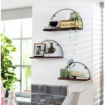 !!Habitat Mid Century Set Of 3 Metal Surround Shelves !! • £9.90