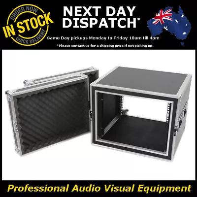 8RU Shock Proof 8 Unit Rack Road Travel Flight Case Flightcase Amp Shockproof • $448.95