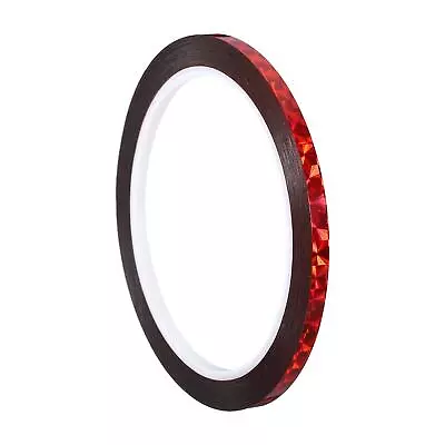 5mmx50m Prism Tape Holographic Reflective Adhesive Craft Wrap Decoration Red • £4.39